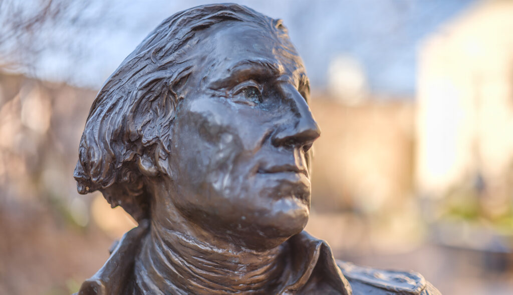 Bust of George Washington.